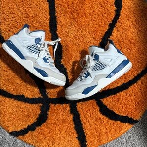 Kids White and Blue Sneakers